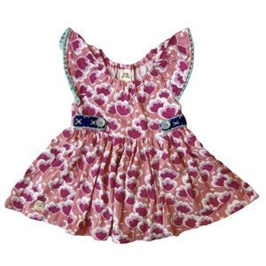 Wildflowers Floral Print Tunic Top Size 2